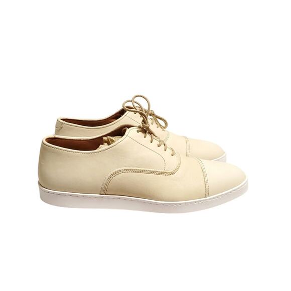 New ALLEN EDMONDS Leather Tan Cream Err Park Ave. Sneaker Oxford Shoes Sz 7.5 D main image 10